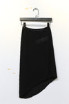 Un Morceau elastic lace sloping half skirt UM231XZ12 black PUM40